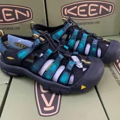 KEEN スポーツサンダル ブラック/ターコイズ