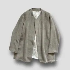 TOUJOURS トゥジュー ベビーアルパカシャギー ノーカラージャケット