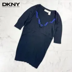 美品 DKNY デザインリブニット ブラック サイズM*CD912のサムネイル
