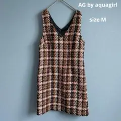 AG by aquagirl チェックジャンパースカート ワンピース ワールド