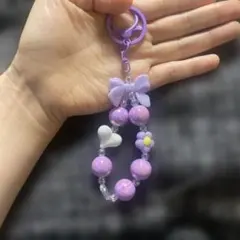 リボン　ハート　キラキラ　キーホルダー　ストラップ　マスコット　じゃらじゃら