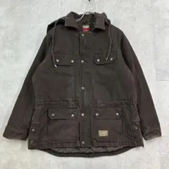 SCHMIDT　キルティング　カバーオール　ダックジャケット　古着　ブラウン　茶