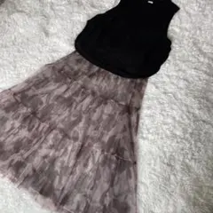 リバーシブル ロングスカート