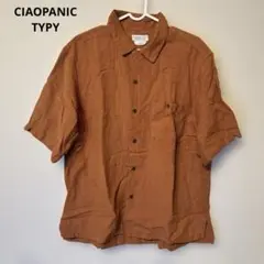 CIAOPANIC TYPY 半袖シャツ Lサイズ オレンジ　リネンシャツ