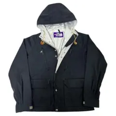 ノースフェイス パープルレーベルマウンテンパーカー ブラック フード付　Lサイズ