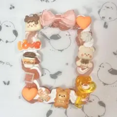 ホイップデコ トレカケース(薄柿色×ホワイト①)