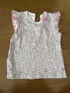 花柄フリルTシャツ　プチバトー　18m 81cm