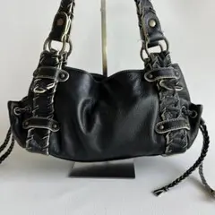 00's archive bag y2k grunge leather blak