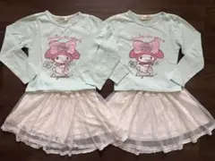 リズメロ　長袖Tシャツ&レーススカート4点120cm