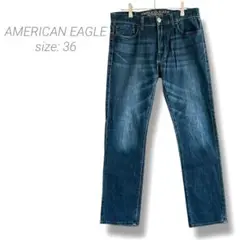 【アメリカンイーグル】 SLIM STRAIGHT 30/30 ブルー コットン