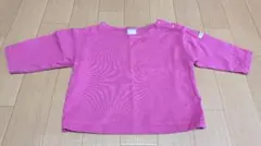 DAILY LINE ピンク 長袖Tシャツ 80