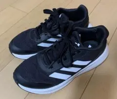 アディダス　ブラック/ホワイト スニーカー　21㎝　コア