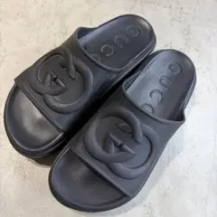 Agape様専用GUCCI GGロゴ スライドサンダル ホワイトプラットフォーム