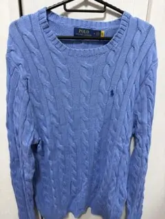 POLO RALPH LAUREN ケーブルニット セーター ブルー Mのサムネイル