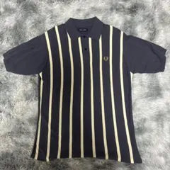 FRED PERRY ボーダー 花柄 ポロシャツ 半袖 L グレー ロゴ刺繍 - メルカリ