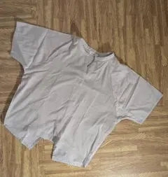 ペアマノン 120 半袖 Tシャツ カットソー バック切替 ベージュ キッズ
