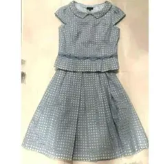 おまけプレゼント付き✨✨TOCCA 水色 チェック柄 セットアップ サイズ0