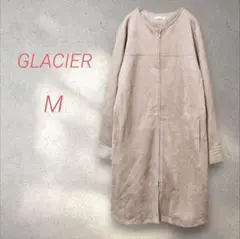 グラシア GLACIER スエード風 ロングジャケット【M】ベージュ コート
