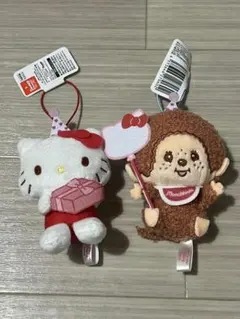 ハローキティ・モンチッチ ぬいぐるみ　アニバーサリーおすわり