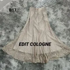 EDIT COLOGNE レース　ロング　フレアスカート　M エディットコロンのサムネイル
