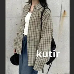 kutir クティール オーバーサッカーチェックシャツ シャツ チェックシャツ