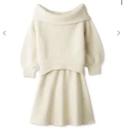 LILY BROWN オフショルニットスカートセット