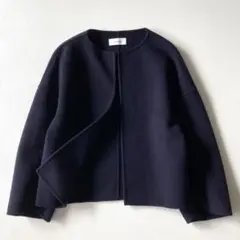 アストラット ASTRAET ウールリバー ノーカラーショートコート Wフェイス