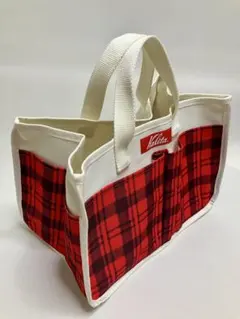 Kalita チェック柄 トートバッグ 整理ボックス　未使用　珈琲道具ストック