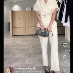 AMERI半袖ジャンプスーツスーツ地オールインワン川口春奈さんドラマ 
