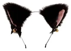 鈴リボン付き 猫耳カチューシャ コスプレ ふわふわ 仮装 ネコミミ コスチューム