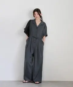新品タグ付き】XS 高山直子さんコラボ/ハーフスリーブオールインワン