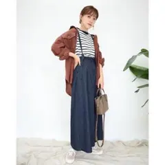 サスペンダー付きデニムスカート（てら）　terawear