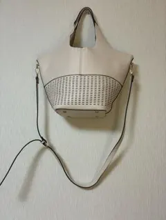 『FIRANO』ライトベージュ ツーウェイショルダーバッグ