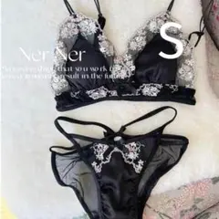 楽ブラ ブラレット セクシー 下着2789ブラックS ノンワイヤーブラジャー