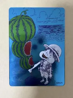 ナツコミONE PIECEすいかルフィ＆ジャンプ33号ワンピースカード肉