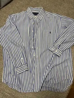 Ralph Lauren Golf Tilden XL 青白ストライプシャツ