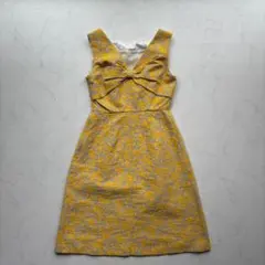 美品✨グレースコンチネンタル ワンピース 花柄 黄色 36（H64）