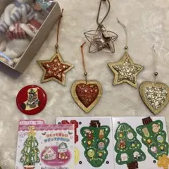 サンエックスクリスマスツリー アンティーク オーナメント ハート スターのサムネイル