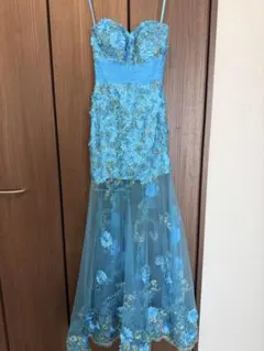 JEAN MACLEAN ジャンマクレーン ブルー ロングドレス 9号