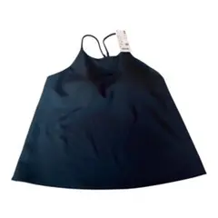 新品 UNIQLO クレープジャージーブラキャミソール ブラック S タグ付き