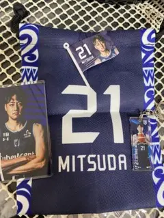 福井ブローウィンズ21 満田選手ファングッズキーホルダー＆巾着袋