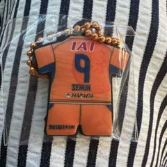 清水エスパルスユニフォームラバーキーホルダー　オセフン選手