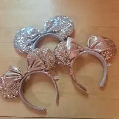 ディズニーランド スパンコールカチューシャ3点セット