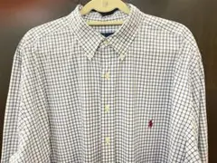 ラルフローレン☆ボタンダウン☆チェック☆2XLTサイズ☆ロング