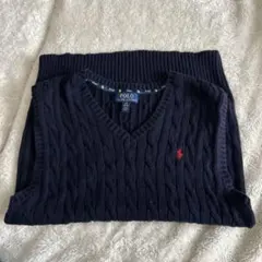 Polo ネイビー ニットベスト