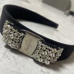 Salvatore Ferragamo ヴァラ ビジュー カチューシャ ブラックのサムネイル