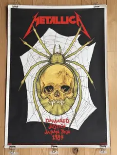 超レア！　メタリカ　PUSHEAD 1989年JAPANツアー　ポスター　蜘蛛