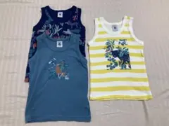 プチバトー タンクトップ 3枚セット 4ans 104cm