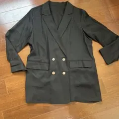loungedressダブルブレスト テーラードジャケット ブラックのサムネイル