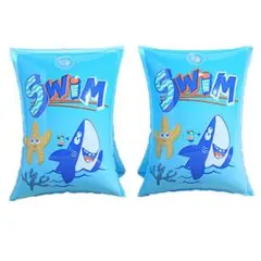 ☆アームリング 子供 浮き輪 腕 アームヘルパー 2個セット ブルー 水遊び